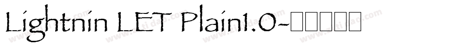 Lightnin LET Plain1.0字体转换